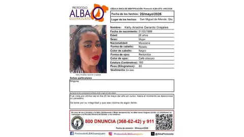 La joven de 28 años mide aproximadamente 1.60 metros, tiene cabello negro rizado y ojos café oscuro, según la ficha de búsqueda./ RS