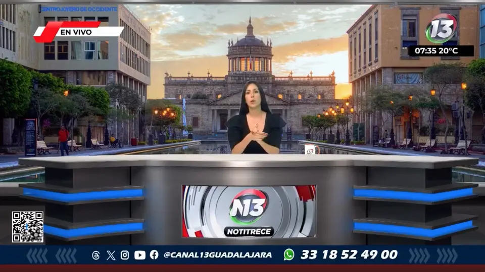 El  Canal 13 Guadalajara estaba haciendo una enlace en vivo antes de la 'tragedia' / Especial