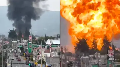 Explosión de pipas desata pánico en Puebla; evacúan a más de 1,700 estudiantes / VIDEO