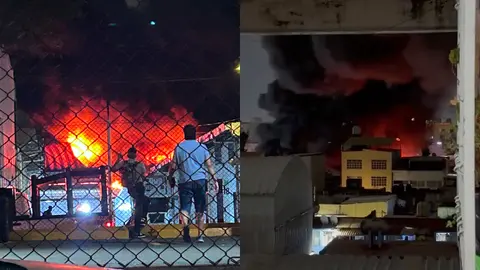 Un incendio consumió una bodega ubicada en la alcaldía Venustiano Carranza / Redes Sociales