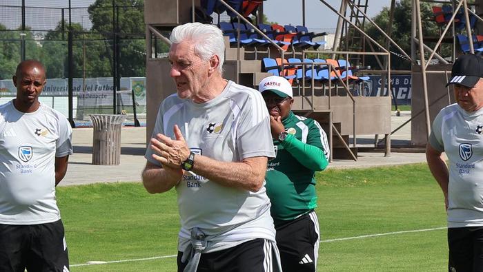 El equipo de Sudáfrica entrenó en las instalaciones de Pachuca | X @BafanaBafana