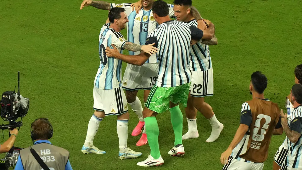 Argentina festeja gol ante Cabo Verde | AP