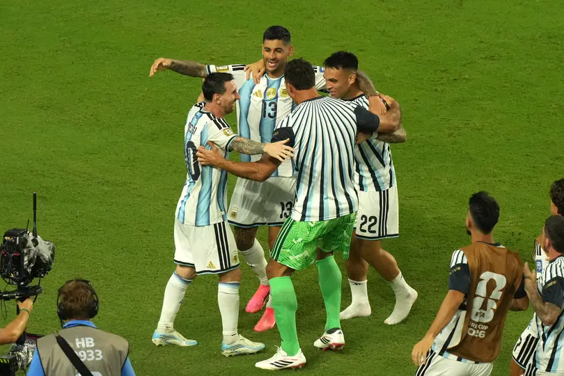 Argentina festeja gol ante Cabo Verde | AP