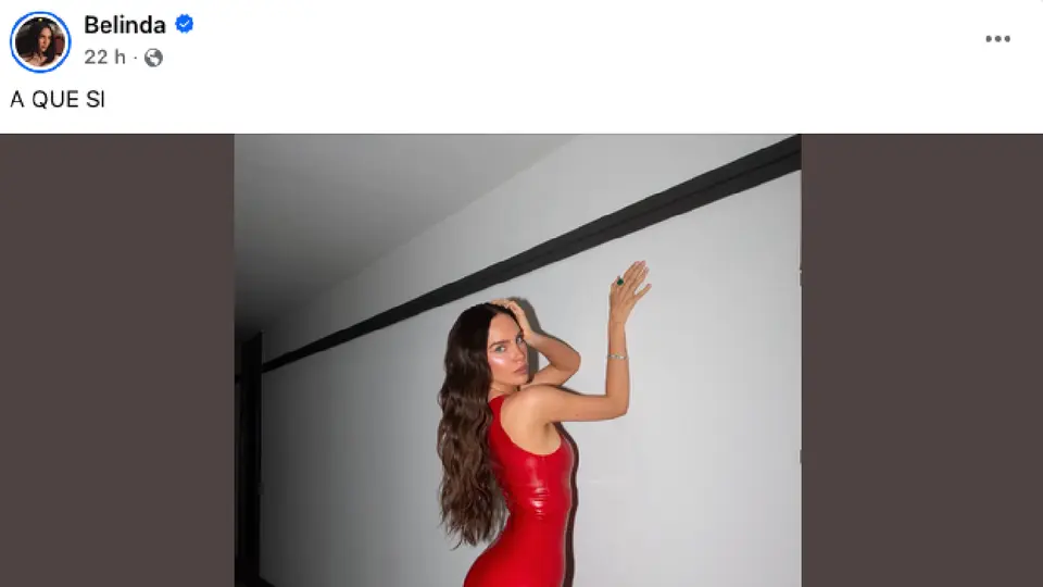 La actriz supo sacarle provecho al error y ahora es tendencia / IG: @belindapop