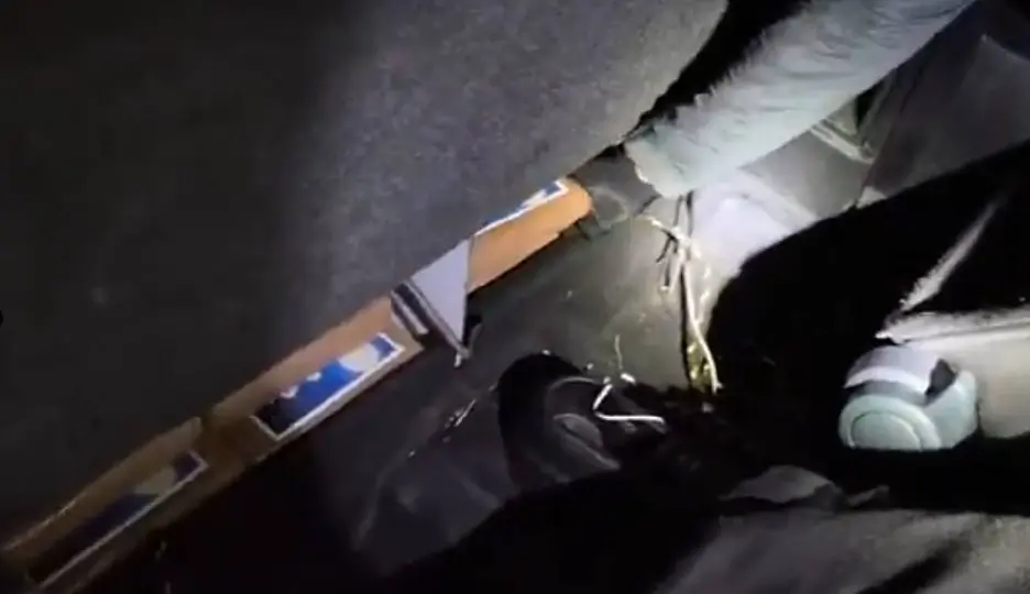 El conductor fue detenido durante un operativo de vigilancia / Captura de pantalla
