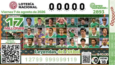 Así son los nuevos billetes de Lotería Nacional con leyendas del futbol mexicano