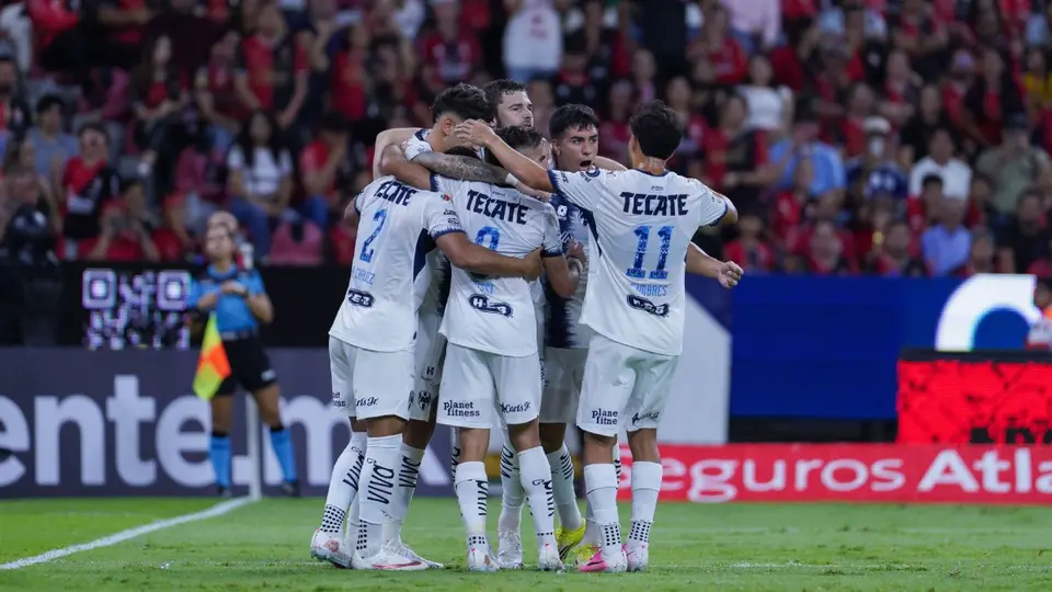 Jugadores de Rayados de Monterrey en celebración en la Liga MX | IMAGO 7