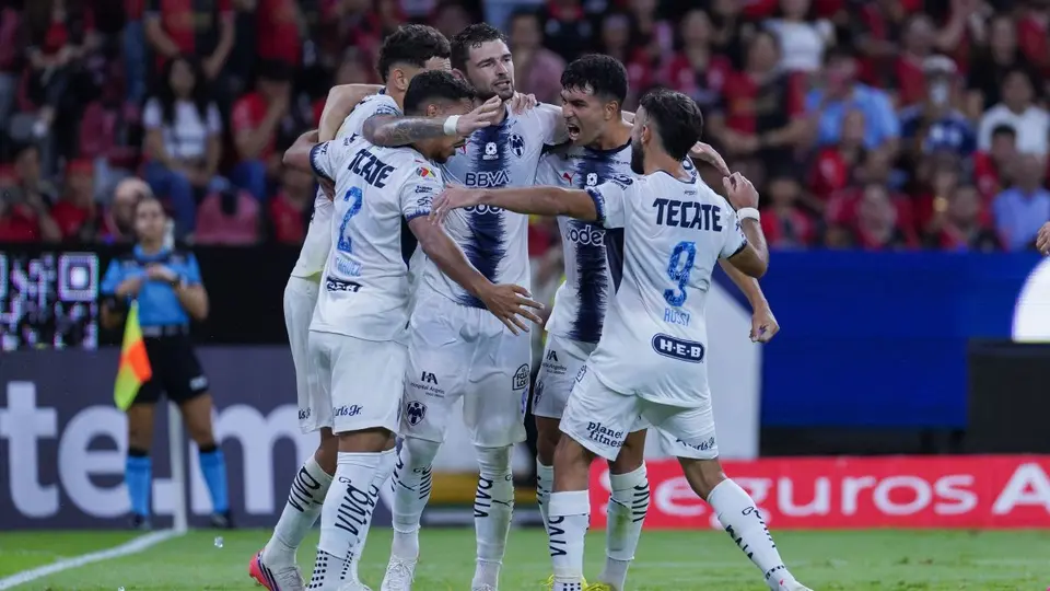 Jugadores de Rayados de Monterrey en celebración en la Liga MX | IMAGO 7