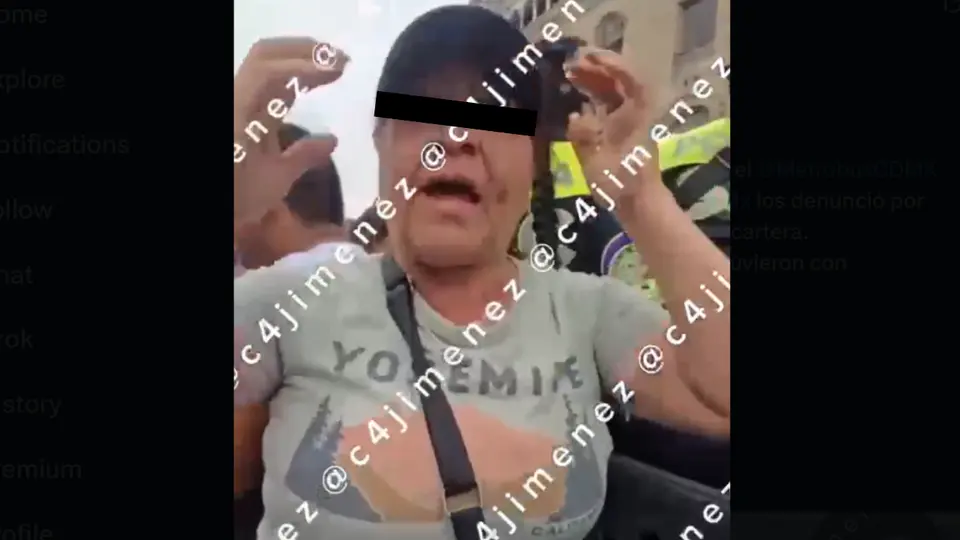 Mujer grita “soy ratera de años” al ser detenida. / @c4jimenez