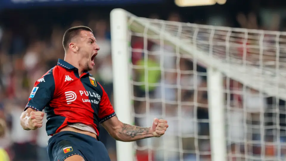 Milutin Osmajic festejando gol en la Semana 3 Serie A l AP
