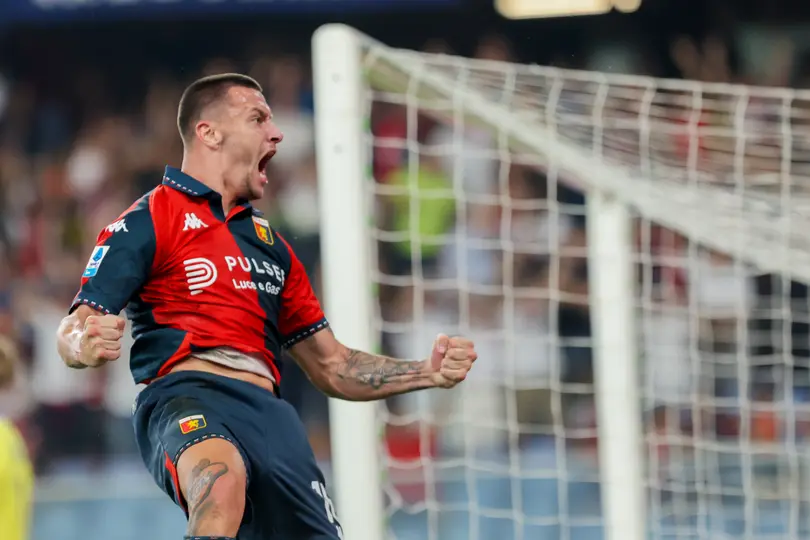 Milutin Osmajic festejando gol en la Semana 3 Serie A l AP