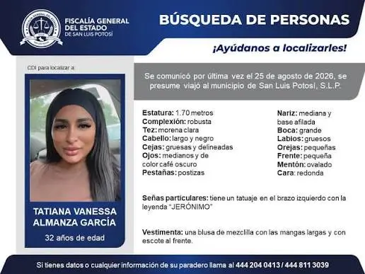 La mujer fue reportada como desaparecida el 28 de agosto./especial