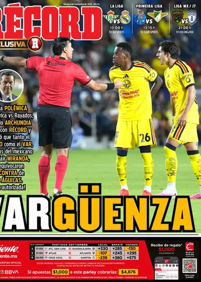 Portada RÉCORD 4 de Septiembre de 2026
