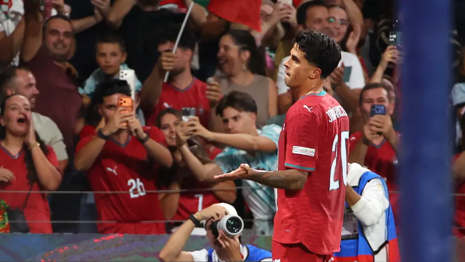 Joao Cancelo celebra su gol ante Noruega en la J4 de la Nations League | AP