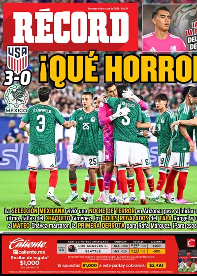 Portada RÉCORD 04 de octubre de 2026