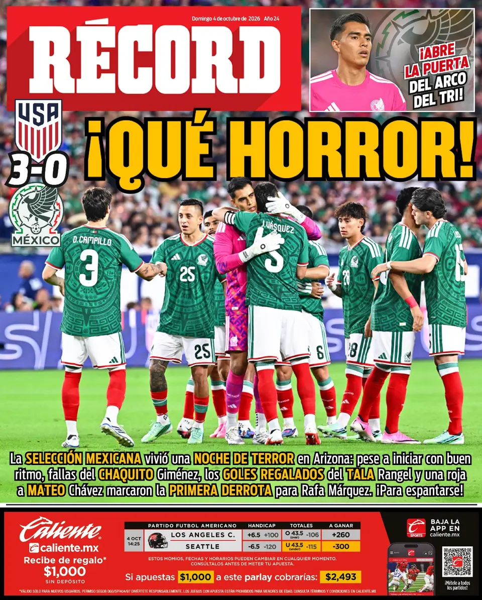 Portada RÉCORD 04 de octubre de 2026