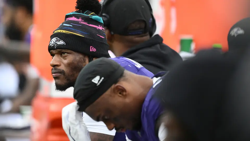 Lamar Jackson tras su lesión con los Ravens de Baltimore | AP