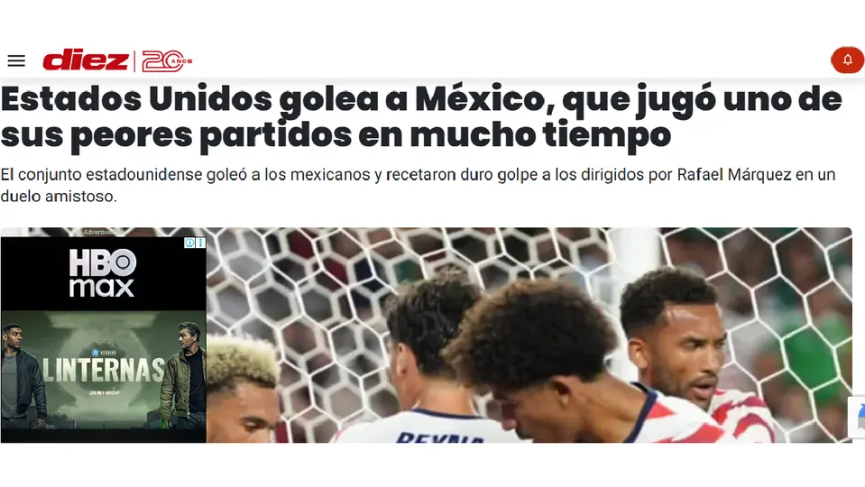 Medio hondureño lanza crítica contra México tras ser goleado por Estados Unidos | CAPTURA DE PANTALLA