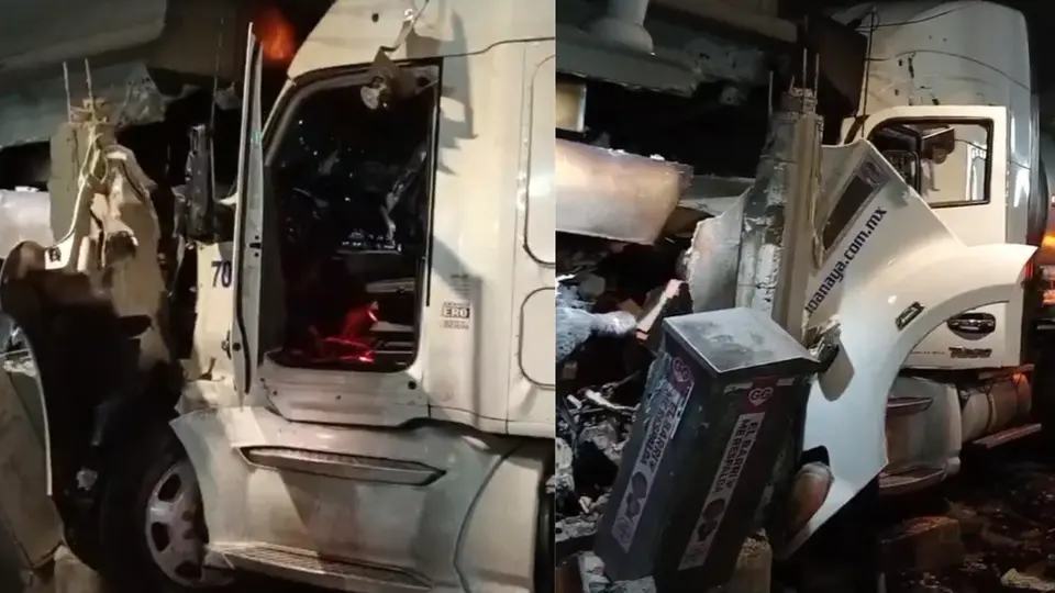 Pipa se queda sin control y termina dentro de panadería en Iztapalapa