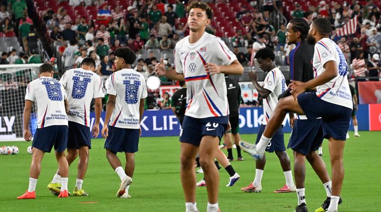 Estados Unidos calentando antes de enfrentar a México | MEXSPORT