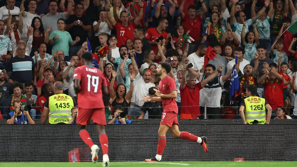 Portugal celebra gol ante Noruega en la Nations League | AP
