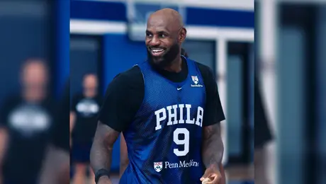 ¿Por qué LeBron James usa el número 9 con los 76ers? Esta es la razón detrás de su curioso debut