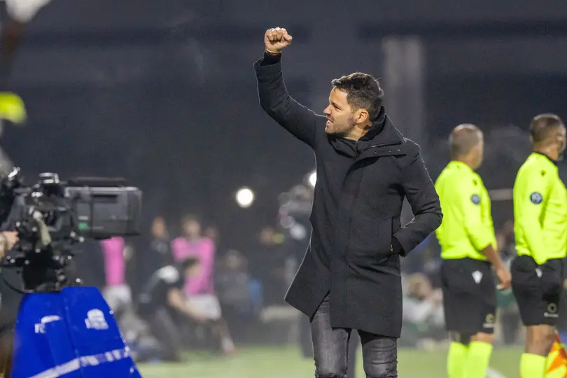 Nicolás Larcamón celebra triunfo ante Vancouver FC I MEXSPORT