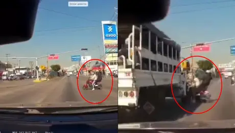 VIDEO: Camión de la Guardia Nacional atropella y mata a motociclista en Ecatepec