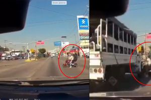 VIDEO: Camión de la Guardia Nacional atropella y mata a motociclista en Ecatepec