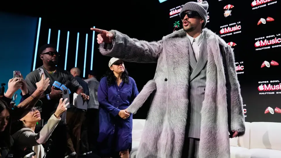 Bad Bunny se prepara para el Super Bowl LX, uno de los escenarios más importantes de su carrera./ AP