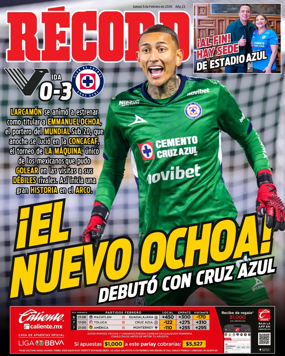 Portada RÉCORD 05 de Febrero de 2026