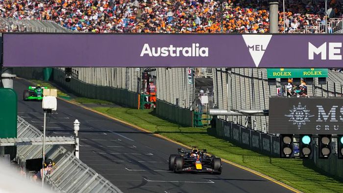 Línea de meta del Gran Premio de Australia | AP