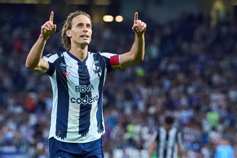 Sergio Canales festeja un gol con Rayados en el Clausura 2026 | MEXSPORT