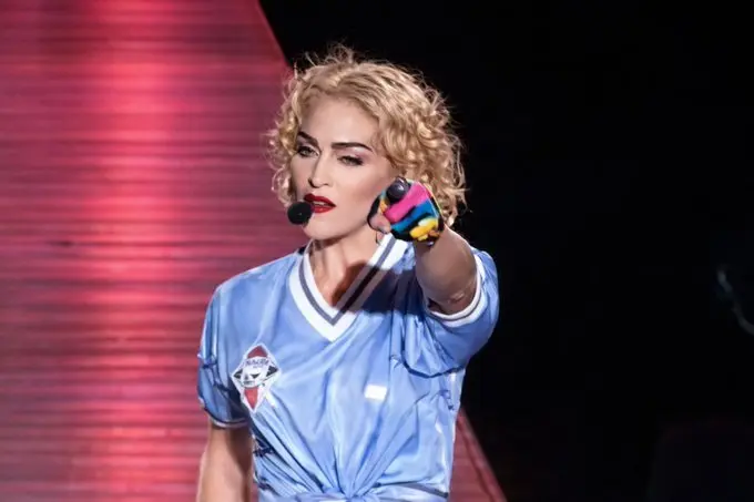 Madonna portando el jersey del Celta de Vigo