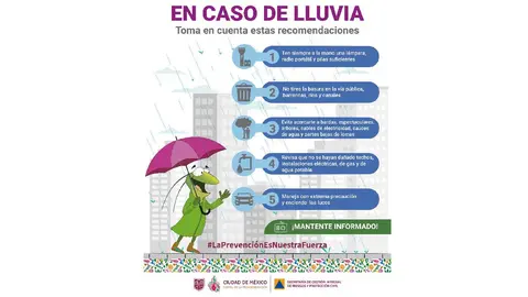 Las autoridades recomiendan abrigarse bien y evitar cambios bruscos de temperatura ante el frío en la Ciudad de México./ X: @SGIRPC_CDMX