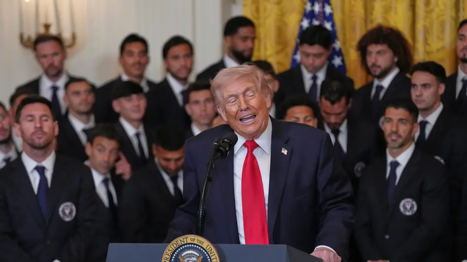 Trump enfocó su discurso al recibir a Inter Miami en la guerra con Irán | AP