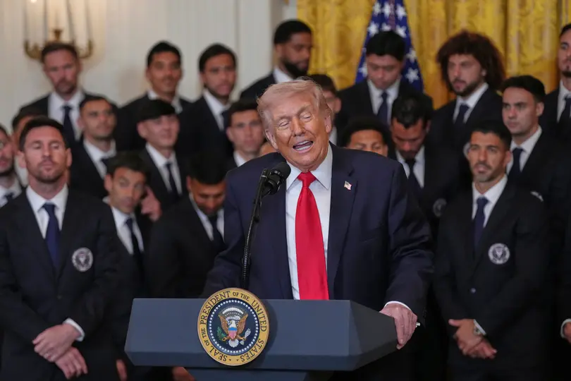 Trump enfocó su discurso al recibir a Inter Miami en la guerra con Irán | AP