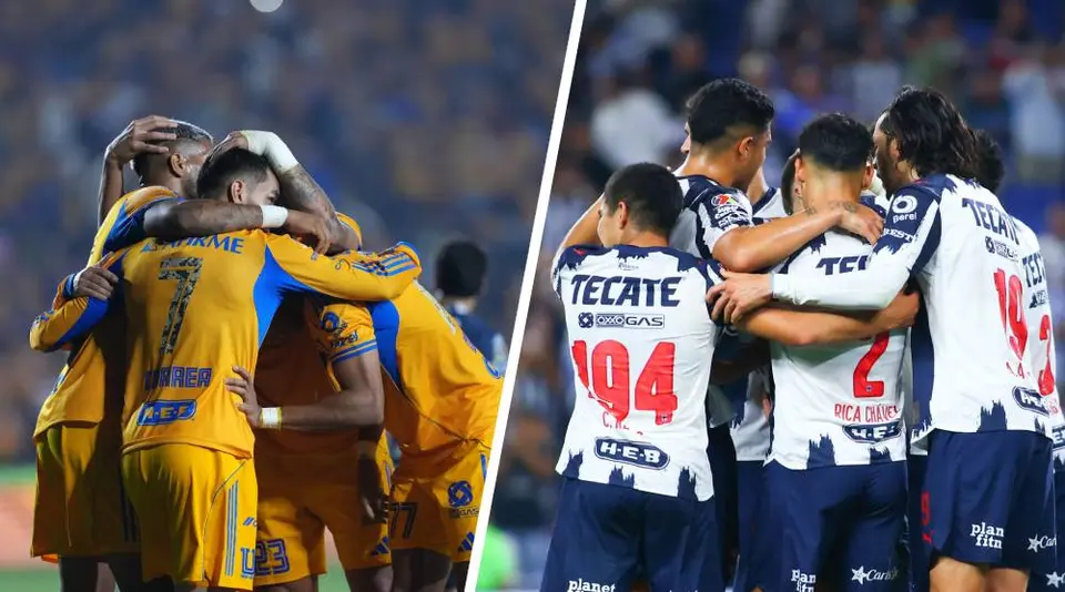 Jugadores de Tigres y Rayados celebrando | IMAGO7