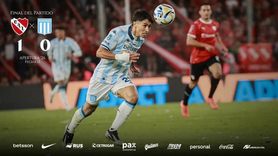 Acciones y marcador final del Independiente vs Racing | @RacingClub
