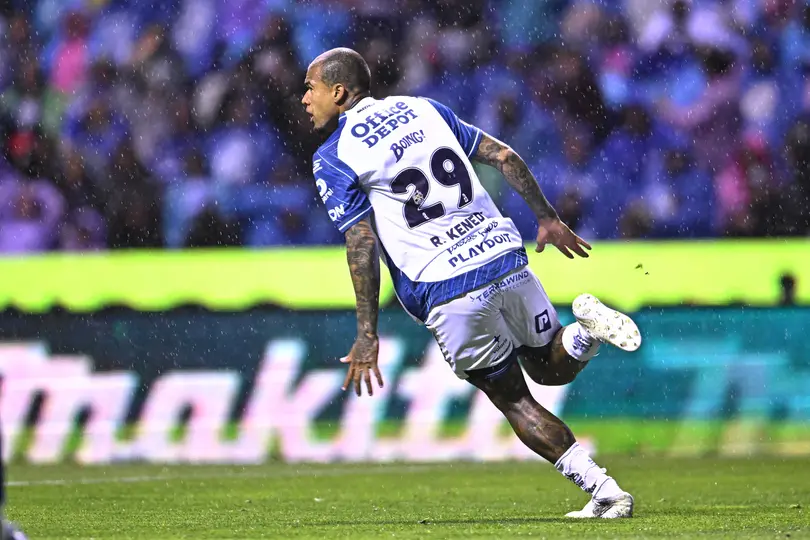 Robert Kenedy, jugador de Pachuca, en festejo de gol ante Cruz Azul en el Clausura 2026 | MEXSPORt