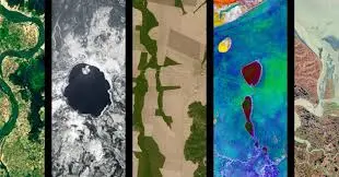 Ríos, montañas y desiertos forman letras únicas en esta experiencia digital de la NASA./ NASA