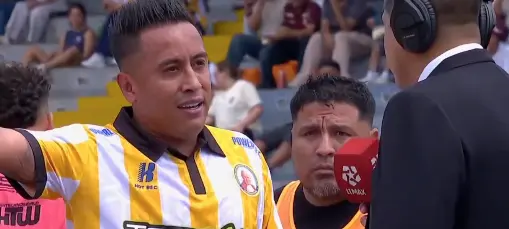Christian Cueva con reportero l CAPTURA