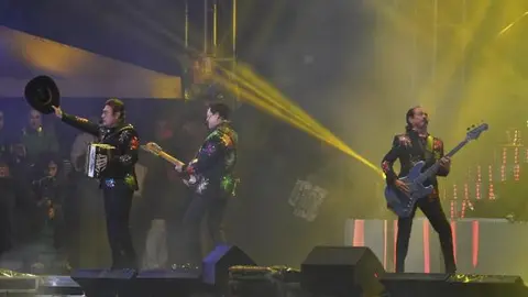 Los Tigres del Norte en concierto en CDMX. / AP