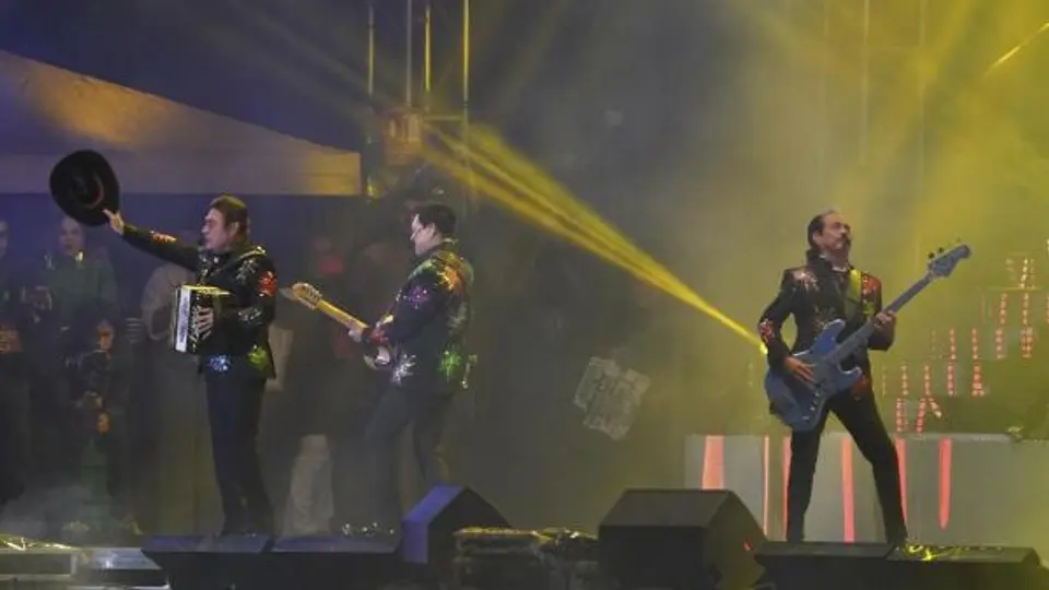 Los Tigres del Norte en concierto en CDMX. / AP
