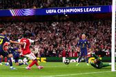 Bukayo Saka en el partido de Arsenal contra Atlético de Madrid en la Champions League | AP