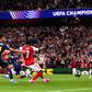 Bukayo Saka en el partido de Arsenal contra Atlético de Madrid en la Champions League | AP