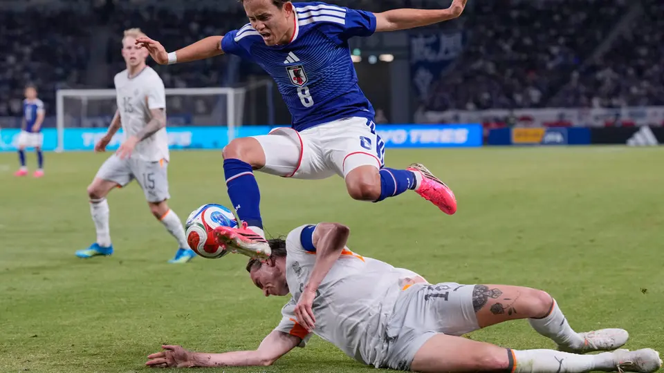 Takefusa Kubo en el amistoso de la Selección de Japón contra Islandia | AP