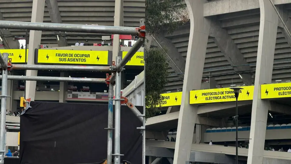 Tormenta eléctrica activa protocolo de seguridad en el Estadio Ciudad de México