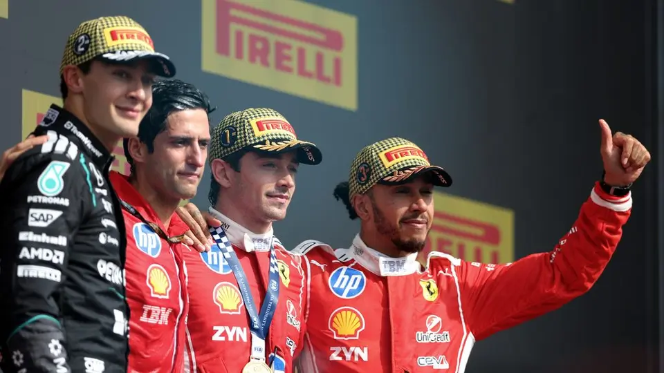 Russell, Leclerc y Hamilton en el podio del Gran Premio de Gran Bretaña | AP