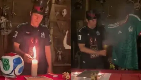 Brujo de Catemaco hace ritual para que México le gane a Inglaterra en el Mundial 2026